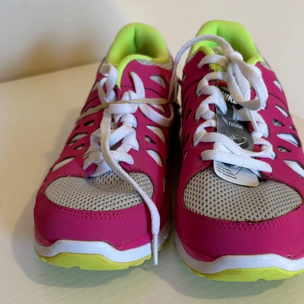 Nike Kids Sneakers in Pink and Lime Green